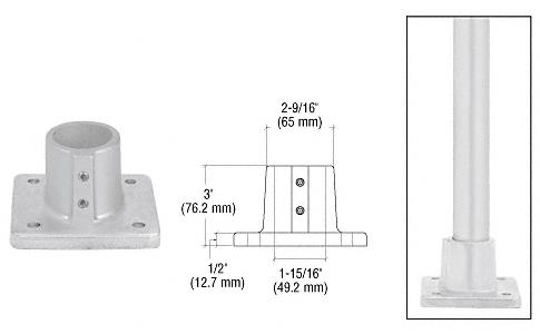 CRL ACRS Satin Anodized Level Floor Flange