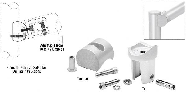 CRL ACRS Satin Anodized Lower Adjustable Tee Adaptors