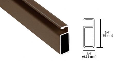 CRL Bronze Finish 3/4" x 1/4" Extruded Aluminum Screen Frame - 12 ft long