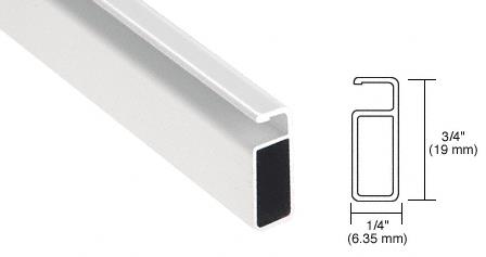 CRL White Finish 3/4" x 1/4" Extruded Aluminum Screen Frame - 12 ft long