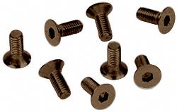 CRL Brushed Bronze Allen 6 mm x 15 mm Cover Plate Flat Head Screws - Package