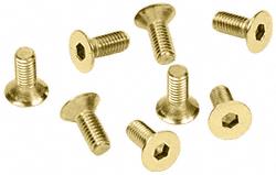 CRL Polished Brass Allen 6 mm x 15 mm Cover Plate Flat Head Screws - Package