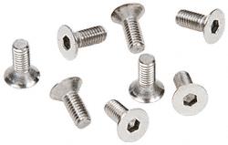 CRL Polished Chrome Allen 6 mm x 15 mm Cover Plate Flat Head Screws - Package