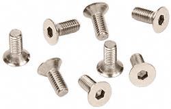 CRL Polished Nickel Allen 6 mm x 15 mm Cover Plate Flat Head Screws - Package