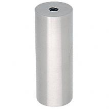 CRL Brushed Stainless Clad Aluminum Standoff Base 1-1/2" Diameter by 6" Long