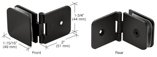 CRL Matte Black Adjustable Wall Mount Clamp