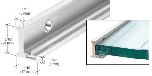 CRL Bright Anodized Aluminum Jamb with Clear Vinyl Wipe - 78 in long