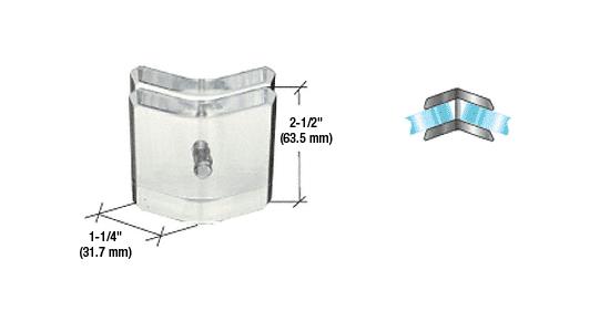 CRL Clear Acrylic 135 Degree Angle Mall Glass Clamp