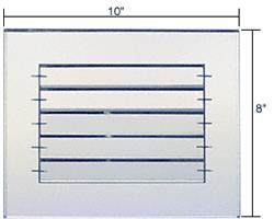 10" X 8" Clear Adjustable Louver Acrylic Mirror Grille