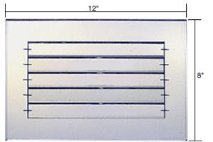 12" X 8" Clear Adjustable Louver Acrylic Mirror Grille