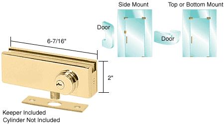 CRL Polished Brass Finish AMR Series Patch Lock Body Only