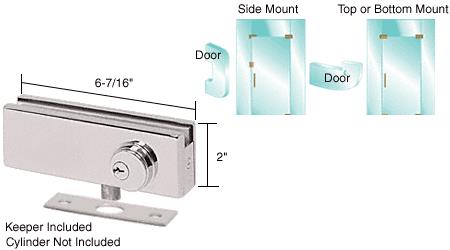 CRL Brushed Stainless Finish AMR Series Patch Lock Body Only