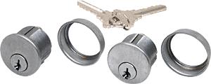 CRL Aluminum Finish AMR Series Double Keyed Cylinders