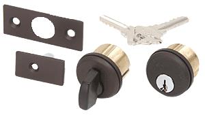 CRL Polished Brass Finish AMR Series Keyed Cylinder and Thumbturn