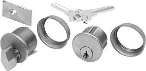 CRL Polished Stainless Finish AMR Series Keyed Cylinder and Thumbturn