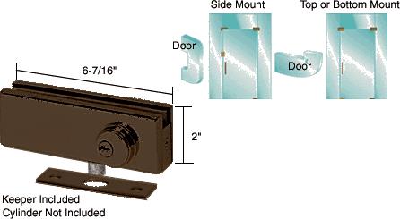 CRL Duranodic Bronze Finish AMR Series Patch Lock Body Only