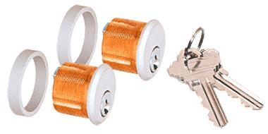 CRL Aluminum Finish AMR215 Series Double Keyed Cylinders