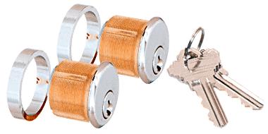 CRL Polished Stainless Finish AMR215 Series Double Keyed Cylinders