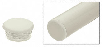 CRL Oyster White Quick Connect Color Match End Cap for 1-1/2" Diameter Tubing