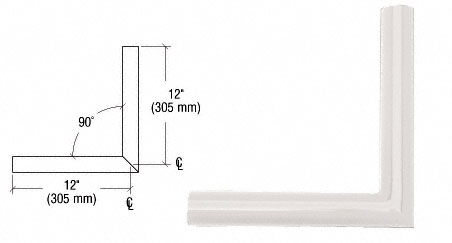 CRL Oyster White Quick Connect 90 Degree Corner for 1-1/2" Diameter Tubing