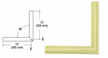 CRL Chromate (Unfinished) Quick Connect 90 Degree Corner for 1-1/2" Diameter Tubing