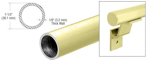 CRL Chromate (Unfinished) Quick Connect 1-1/2" Diameter Aluminum Hand Rail - 20' 1"