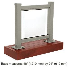 CRL Beige Gray 100 Series Aluminum Glass Railing System Large Showroom Display