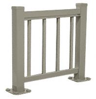 CRL Beige Gray 100 Series Aluminum Picket Railing System Small Showroom Display- No Base