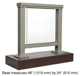 CRL Beige Gray 200 Series Aluminum Glass Railing System Large Showroom Display