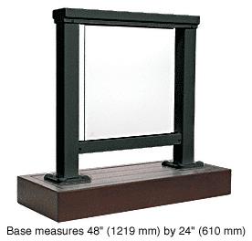 CRL Matte Black 200 Series Aluminum Glass Railing System Large Showroom Display