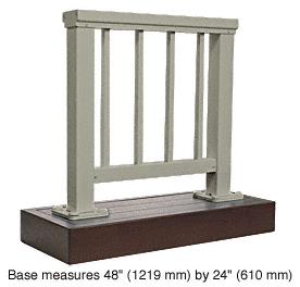 CRL Beige Gray 200 Series Aluminum Picket Railing System Large Showroom Display