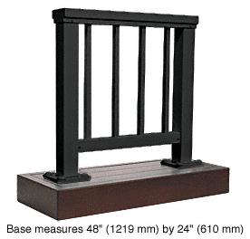 CRL Matte Black 200 Series Aluminum Picket Railing System Large Showroom Display