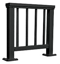CRL Matte Black 200 Series Aluminum Picket Railing System Large Showroom Display- No Base