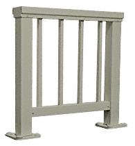 CRL Beige Gray 200 Series Aluminum Picket Railing System Small Showroom Display- No Base