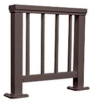 CRL Matte Bronze 200 Series Aluminum Picket Railing System Small Showroom Display- No Base