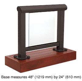 CRL Matte Bronze 350 Series Aluminum Glass Railing System Large Showroom Display