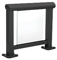 CRL Matte Black 350 Series Aluminum Glass Railing System Large Showroom Display- No Base