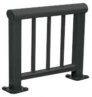 CRL Matte Black 350 Series Aluminum Picket Railing System Large Showroom Display- No Base