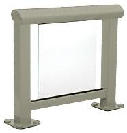 CRL Beige Gray 350 Series Aluminum Glass Railing System Small Showroom Display- No Base