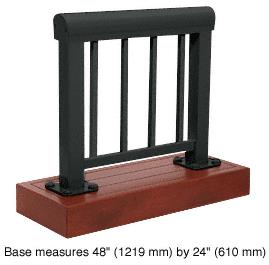 CRL Matte Black 300 Series Aluminum Picket Railing System Large Showroom Display
