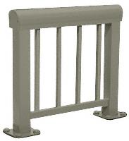 CRL Beige Gray 300 Series Aluminum Picket Railing System Large Showroom Display- No Base