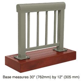 CRL Beige Gray 300 Series Aluminum Picket Railing System Small Showroom Display