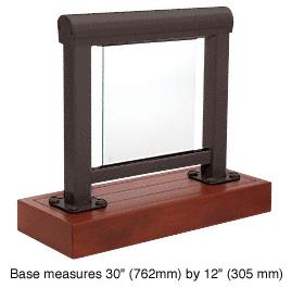 CRL Matte Bronze 300 Series Aluminum Glass Railing System Small Showroom Display