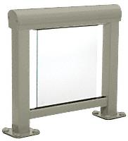 CRL Beige Gray 300 Series Aluminum Glass Railing System Small Showroom Display- No Base