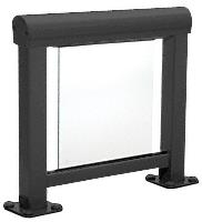 CRL Matte Black 300 Series Aluminum Glass Railing System Small Showroom Display- No Base