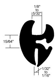 CRL Two-Piece Self-Sealing Universal Weatherstrip 1/32" to 1/16" Panel - 1/8" to 5/32" Glass
