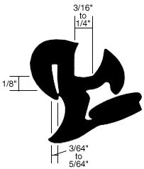 CRL One-Piece Self-Sealing S-Style Universal Weatherstrip 3/64" to 5/64" Panel - 3/16" to 1/4" Glass