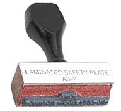 CRL "AS2 Laminated Safety Plate" Stamp