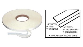 CRL 1/4" x .040" Transparent Acrylic Very Hi-Bond Adhesive Tape - 20 ft