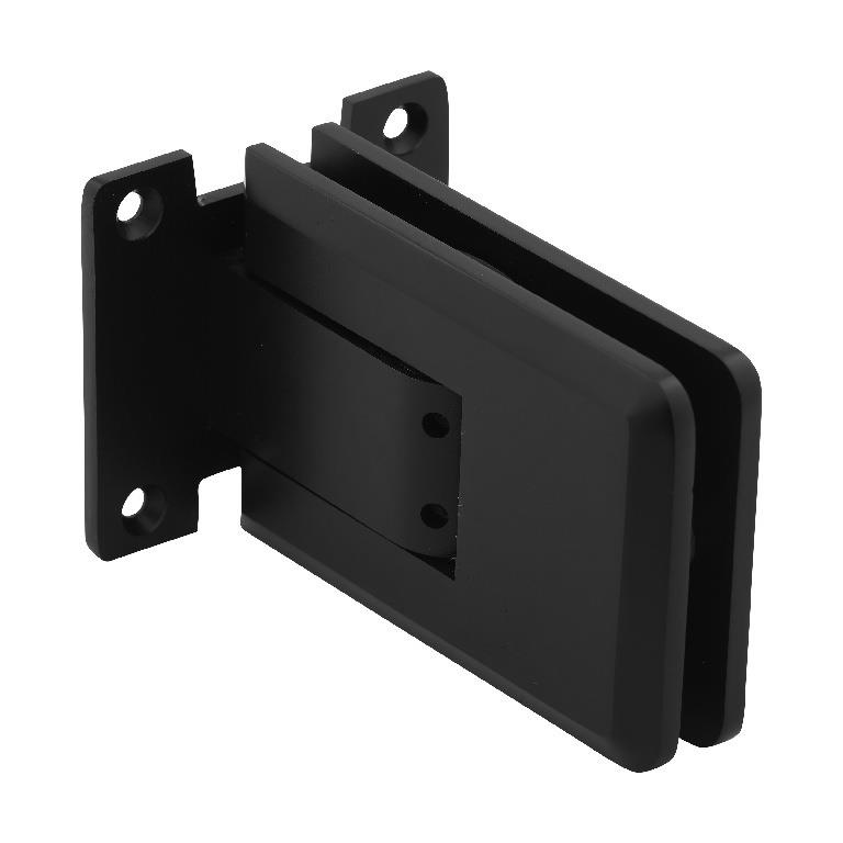 CRL Matte Black Atlas Series "All Glass" Door Hinge